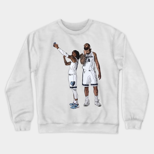 Ja Morant x Steven Adams Crewneck Sweatshirt by Playful Creatives